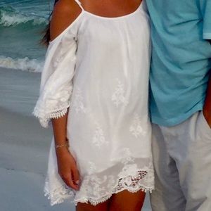 White Lace Off Shoulder Dress